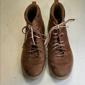 MERRELL WOMENS LEATHER BROWN  LIGHTWEIGHT MID LACE CHUKKA BOOT SIZE 9